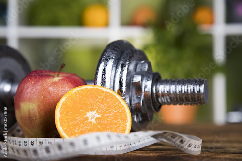 Sport diet, Calorie, measure tape
