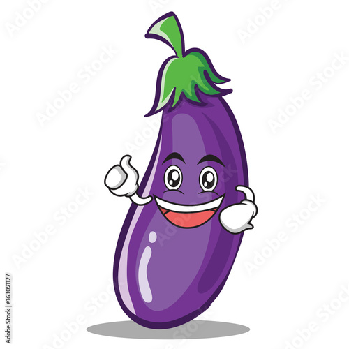 Enthusias eggplant character cartoon style