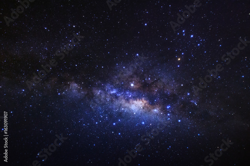 Fototapeta Naklejka Na Ścianę i Meble -  Milky way galaxy. Long exposure photograph.With grain