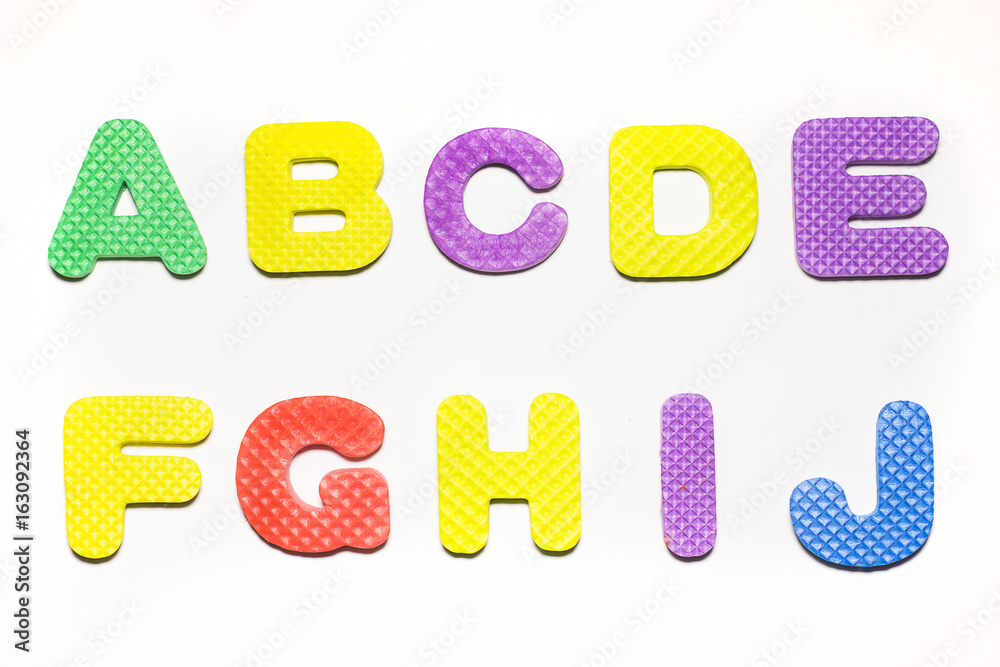 Sponge rubber alphabet colorful font style. Sponge rubber alphabet colorful font style.
