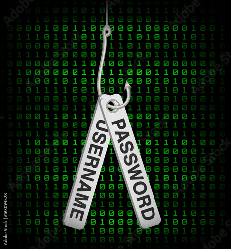 fishing hook phishing username and password data