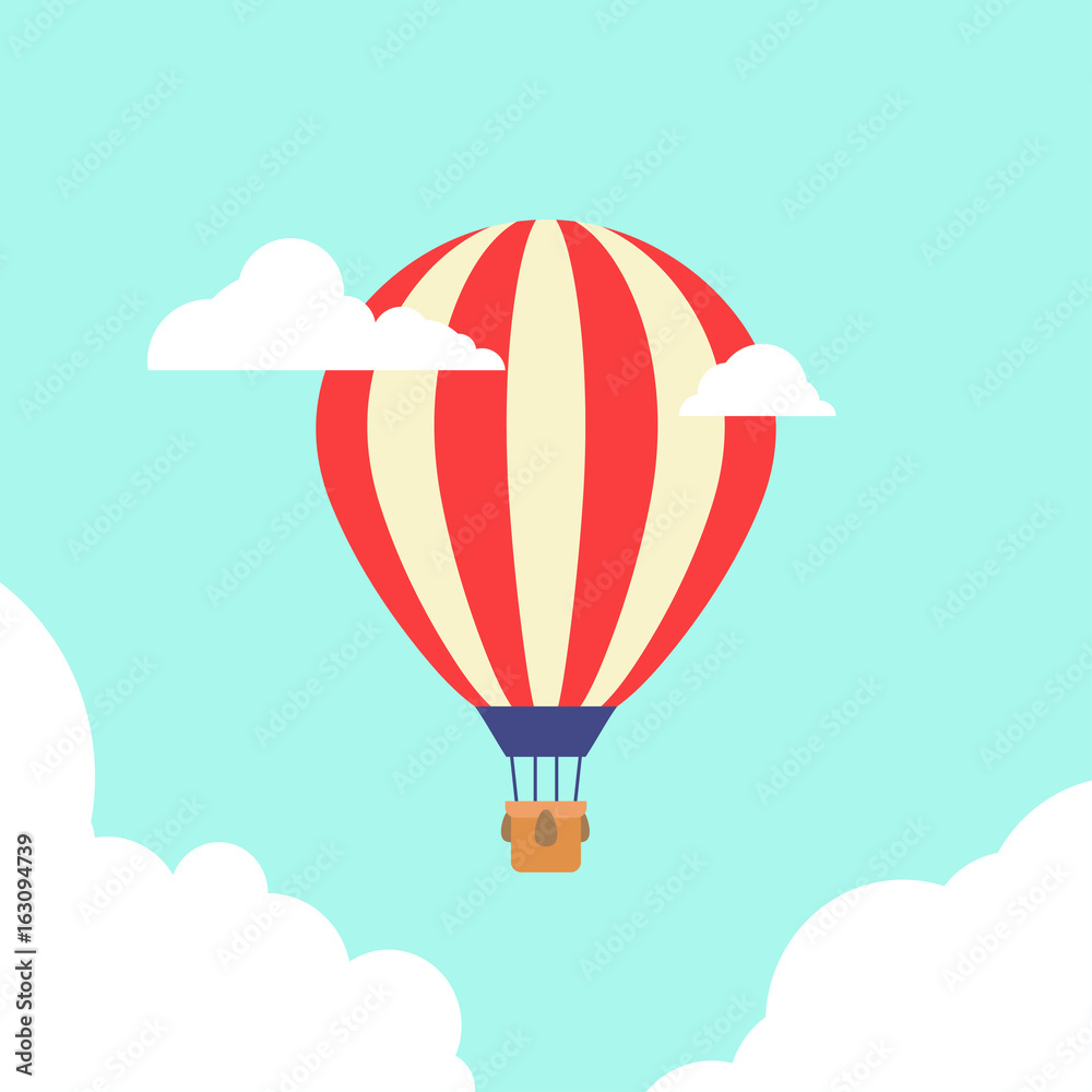 Fototapeta premium Balloon on sky background or blue background