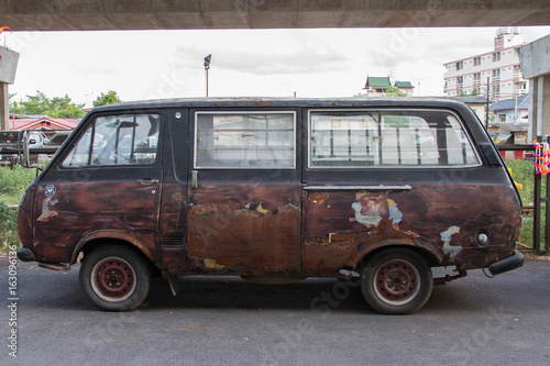 Rusted old van