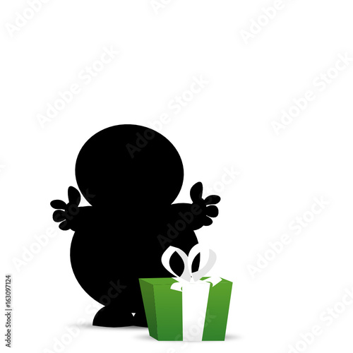 Icon Man mit Geschenk photo