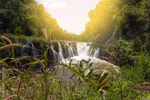 Tad Pha Souam waterfall in Pakse, Champasak, Southern Laos photo