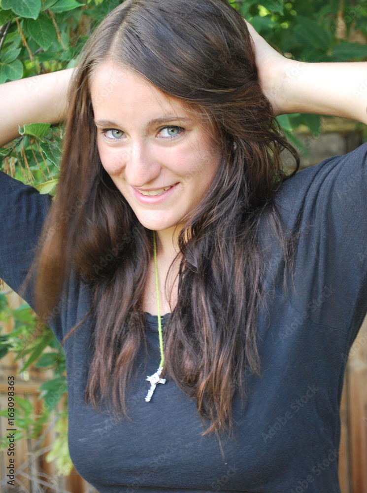 Female beauty fashion model expressions outside. Female beauty fashion model expressions outside.