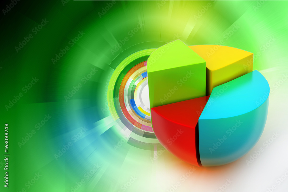 Fototapeta premium Pie chart, financial concept