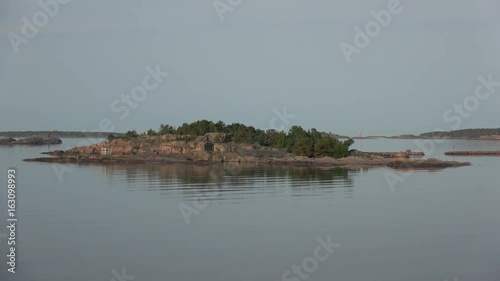 View of the islands in the Finnish Gulf, cloudy morning. Finland photo