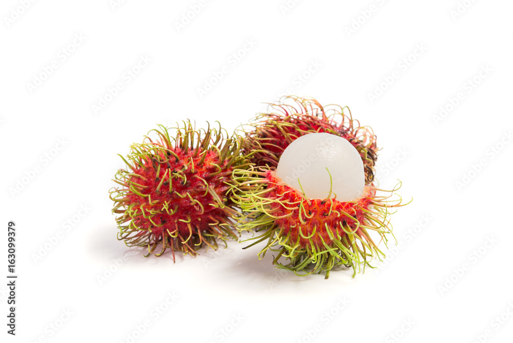 rambutan sweet delicious fruit isolated on white background rambutan sweet delicious fruit isolated on white background