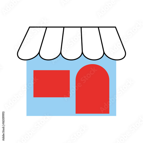 store building front icon vector illustration design