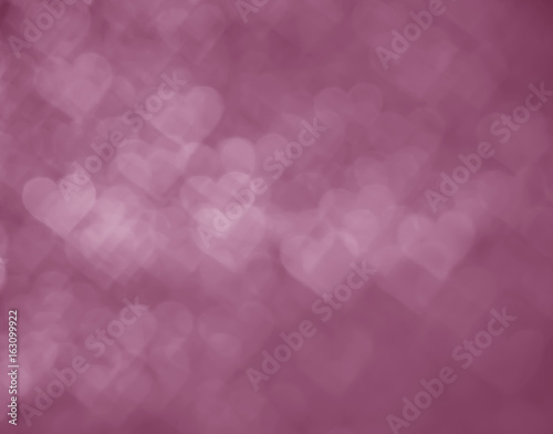 Valentine's day background. blurred bokeh with hearts bokeh style.
