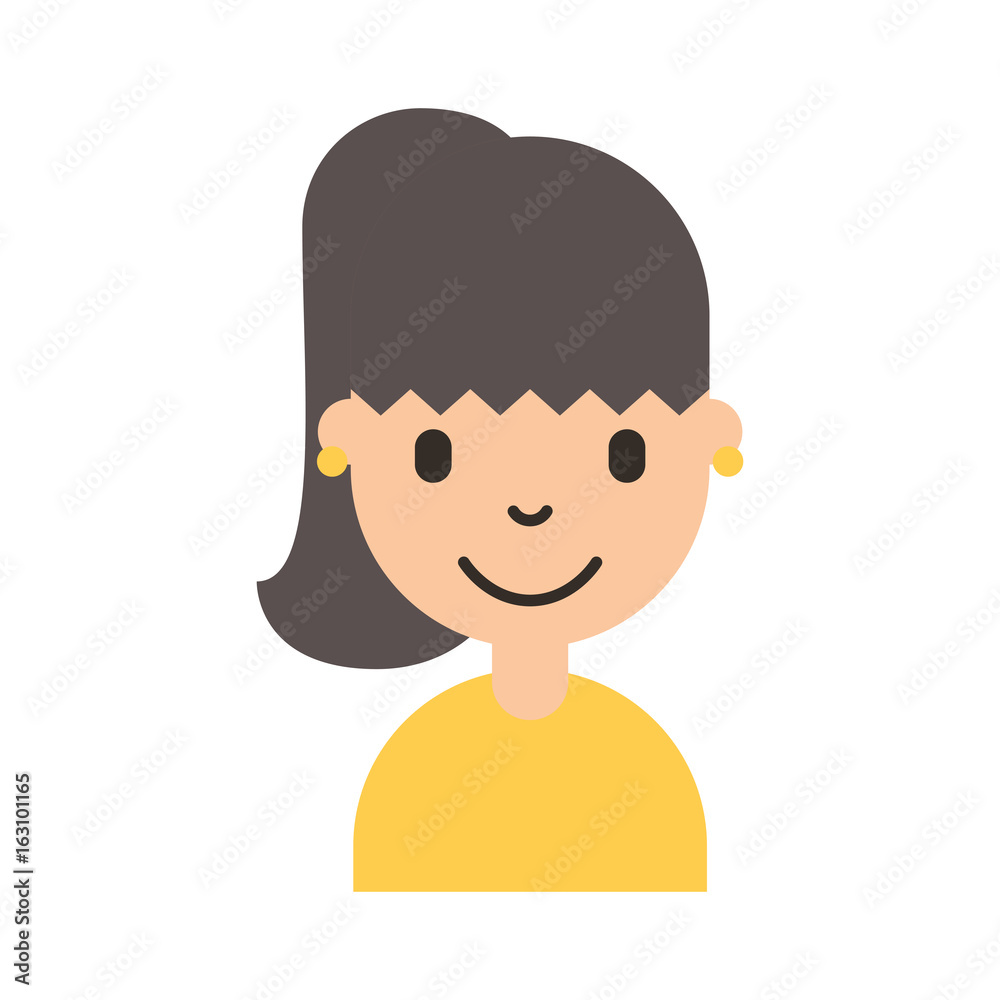 cute young girl avatar character vector illustration design cute young girl avatar character vector illustration design