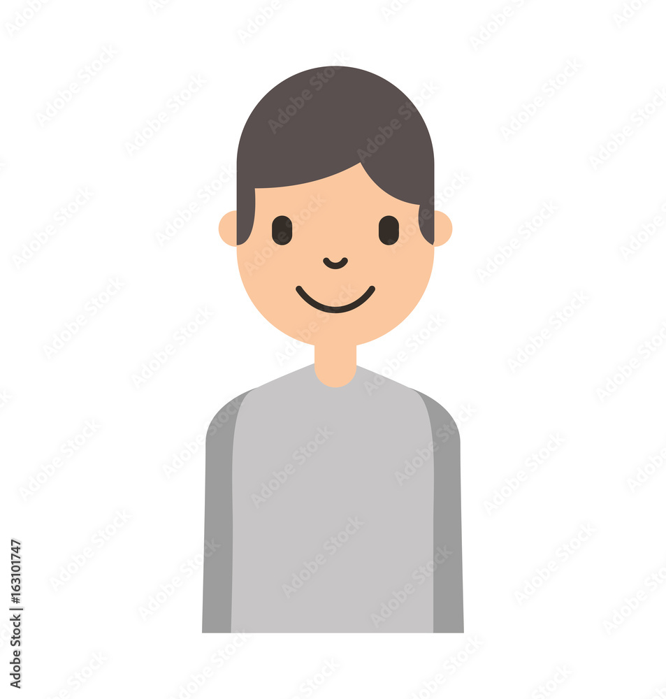 young man avatar character vector illustration design