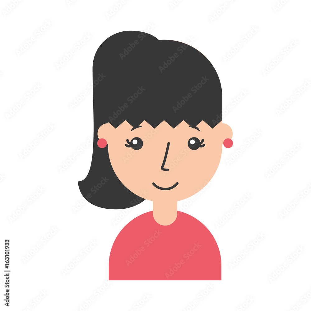 cute young girl avatar character vector illustration design cute young girl avatar character vector illustration design