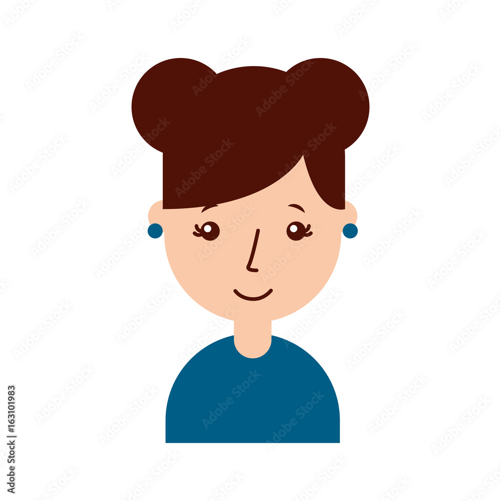 cute young girl avatar character vector illustration design cute young girl avatar character vector illustration design