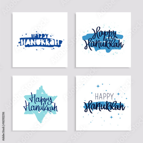 Set of gift cards to Happy Hanukkah