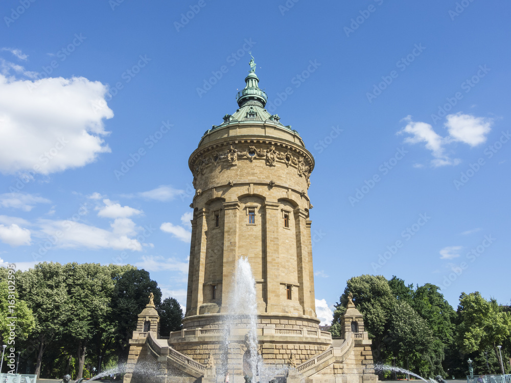 Friedrichsplatz and the Wasserturm, Mannheim, Germany