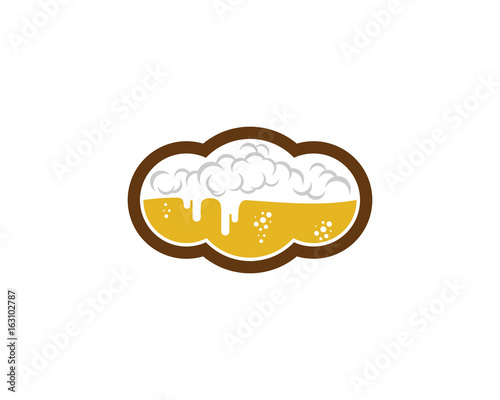 Beer Cloud Icon Logo Design Element