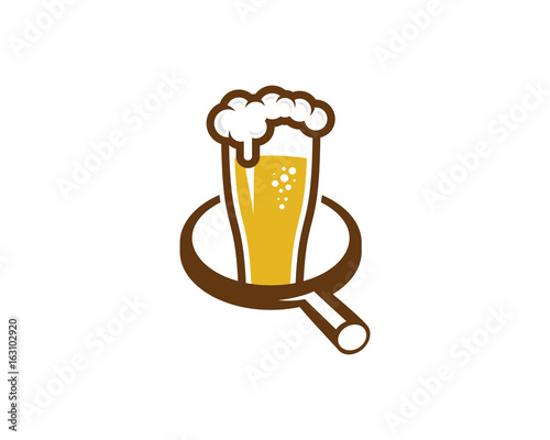 Find Beer Icon Logo Design Element