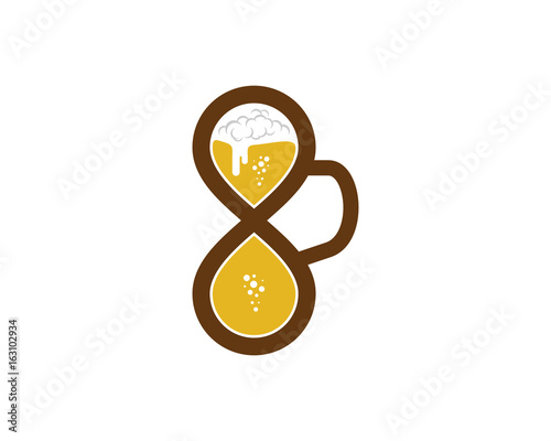 Infinity Beer Icon Logo Design Element