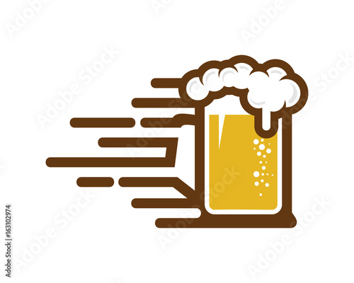 Speed Beer Icon Logo Design Element