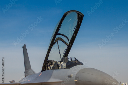 Photography Cockpit of a fighter F16 D