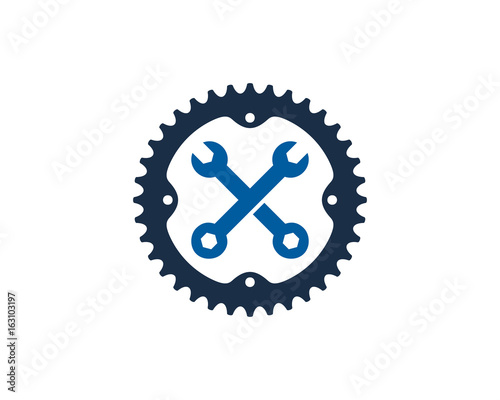 Repair Bike Icon Logo Design Element photo