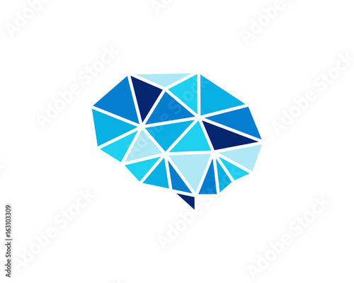 Diamond Brain Icon Logo Design Element