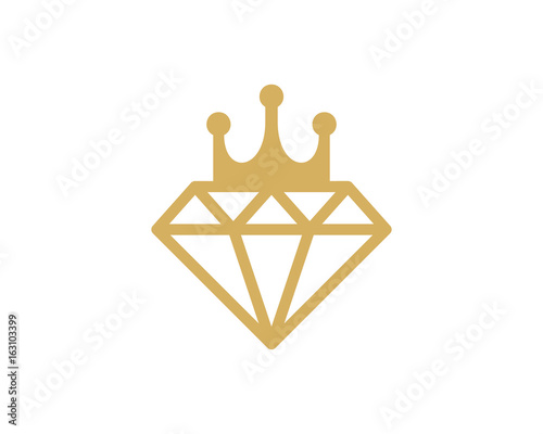 King Diamond Icon Logo Design Element