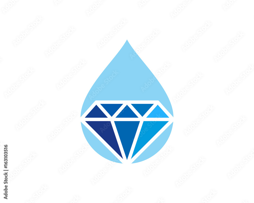 Water Diamond Icon Logo Design Element Water Diamond Icon Logo Design Element