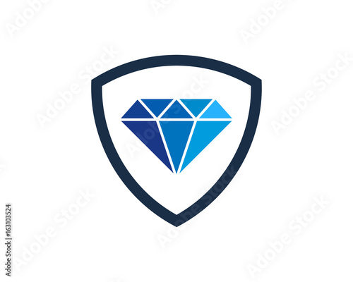 Free Download Shield Diamond Icon Logo Design Element - GFXLoad