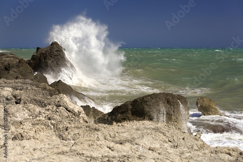 Crashing wave splash in Sicilia