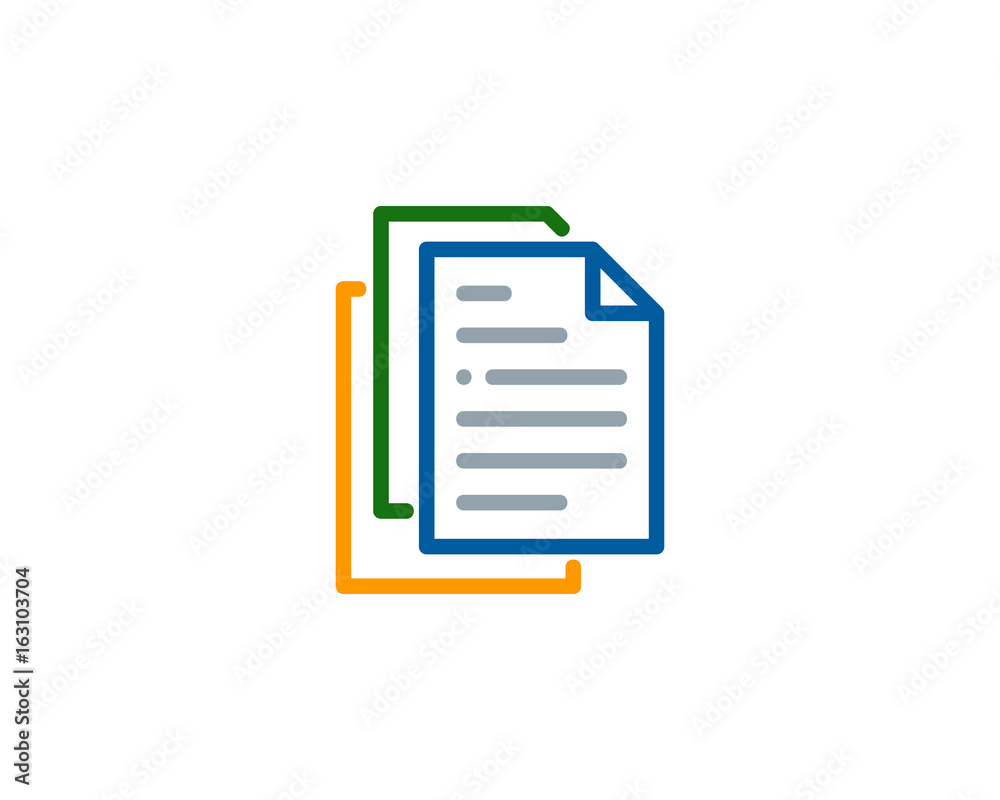 Multiple File Document Icon Logo Design Element Multiple File Document Icon Logo Design Element