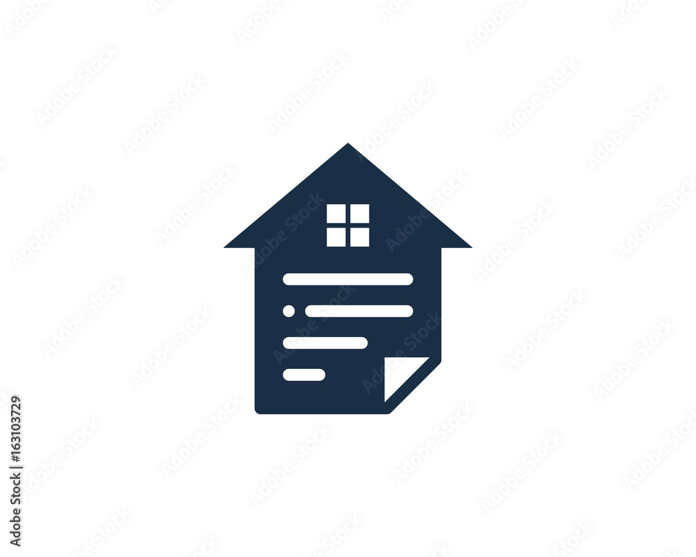 File Document Home Icon Logo Design Element File Document Home Icon Logo Design Element