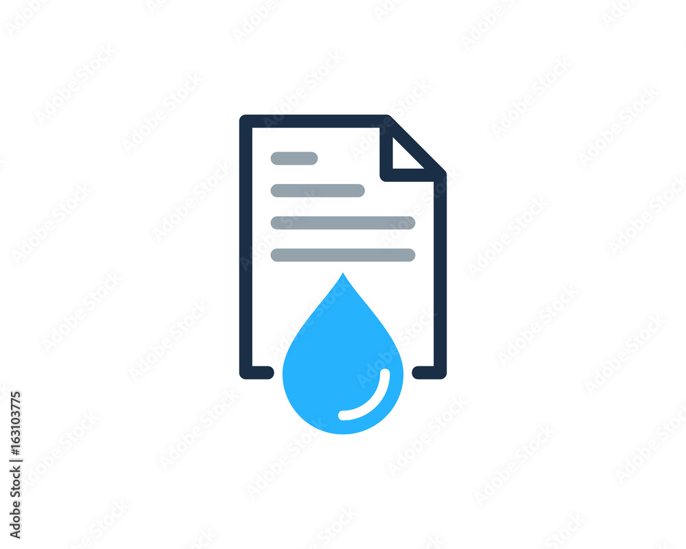 Water File Document Icon Logo Design Element Water File Document Icon Logo Design Element