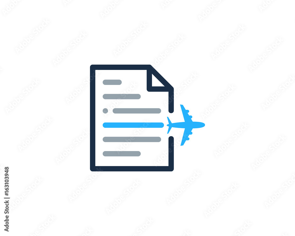 File Document Travel  Icon Logo Design Element