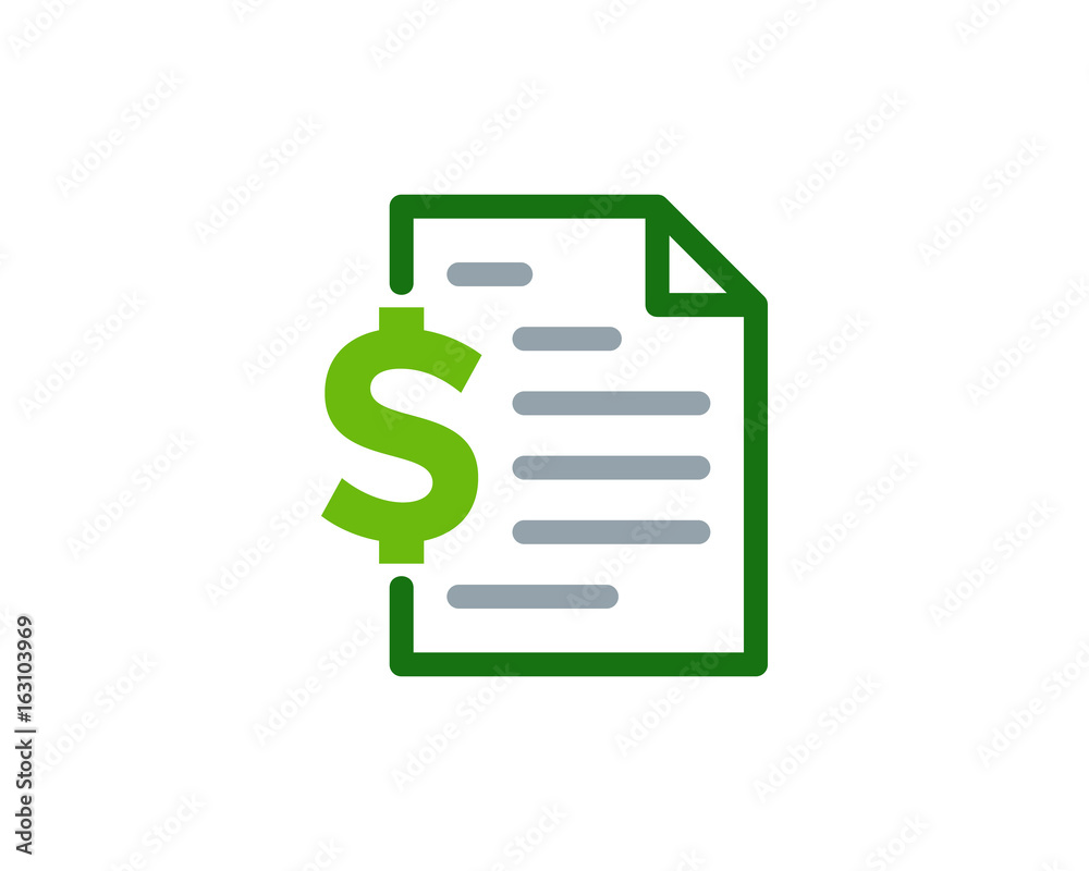Money File Document Icon Logo Design Element Money File Document Icon Logo Design Element