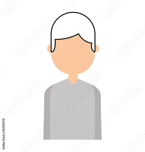 young man avatar character vector illustration design
