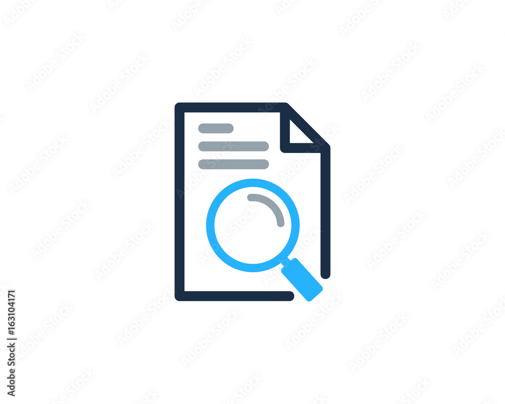Search File Document Icon Logo Design Element Search File Document Icon Logo Design Element