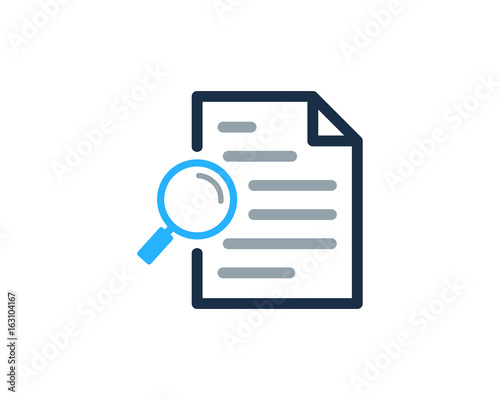 File Document Search Icon Logo Design Element © Nizwa Design