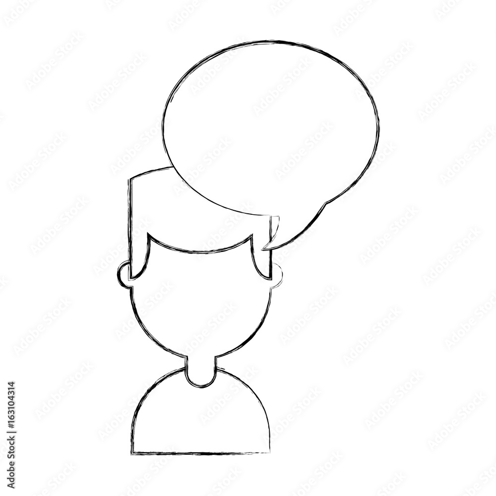 young man with speech bubble avatar character vector illustration design young man with speech bubble avatar character vector illustration design