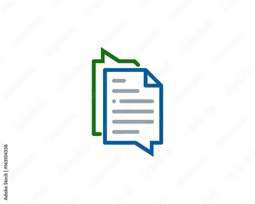 File Document Chat Icon Logo Design Element File Document Chat Icon Logo Design Element