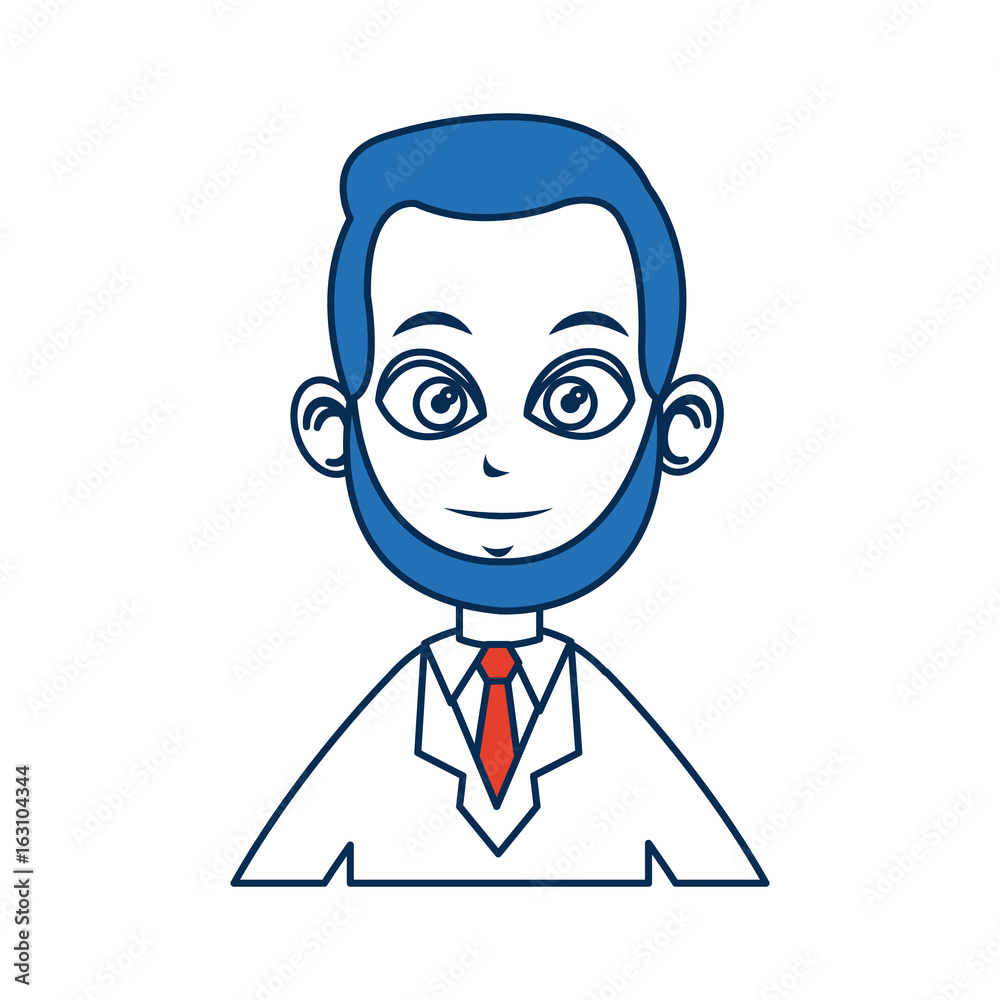 doctor man people character with blue hair image doctor man people character with blue hair image