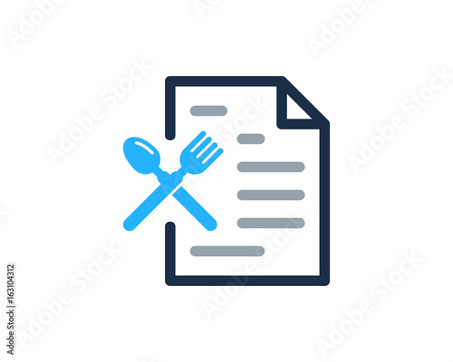File Document Food Icon Logo Design Element