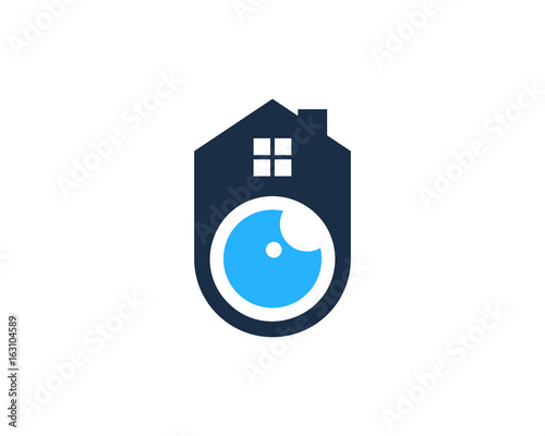 House Eye Icon Logo Design Element
