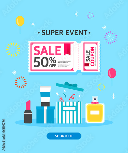 Shopping template illustration