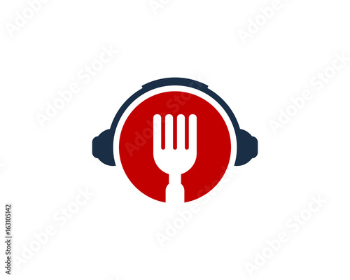 Music Food Icon Logo Design Element