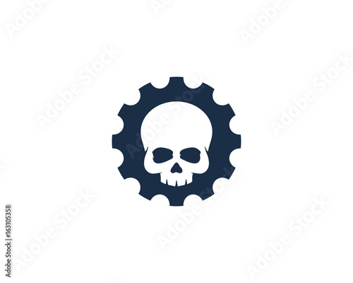Skull Gear Icon Logo Design Element