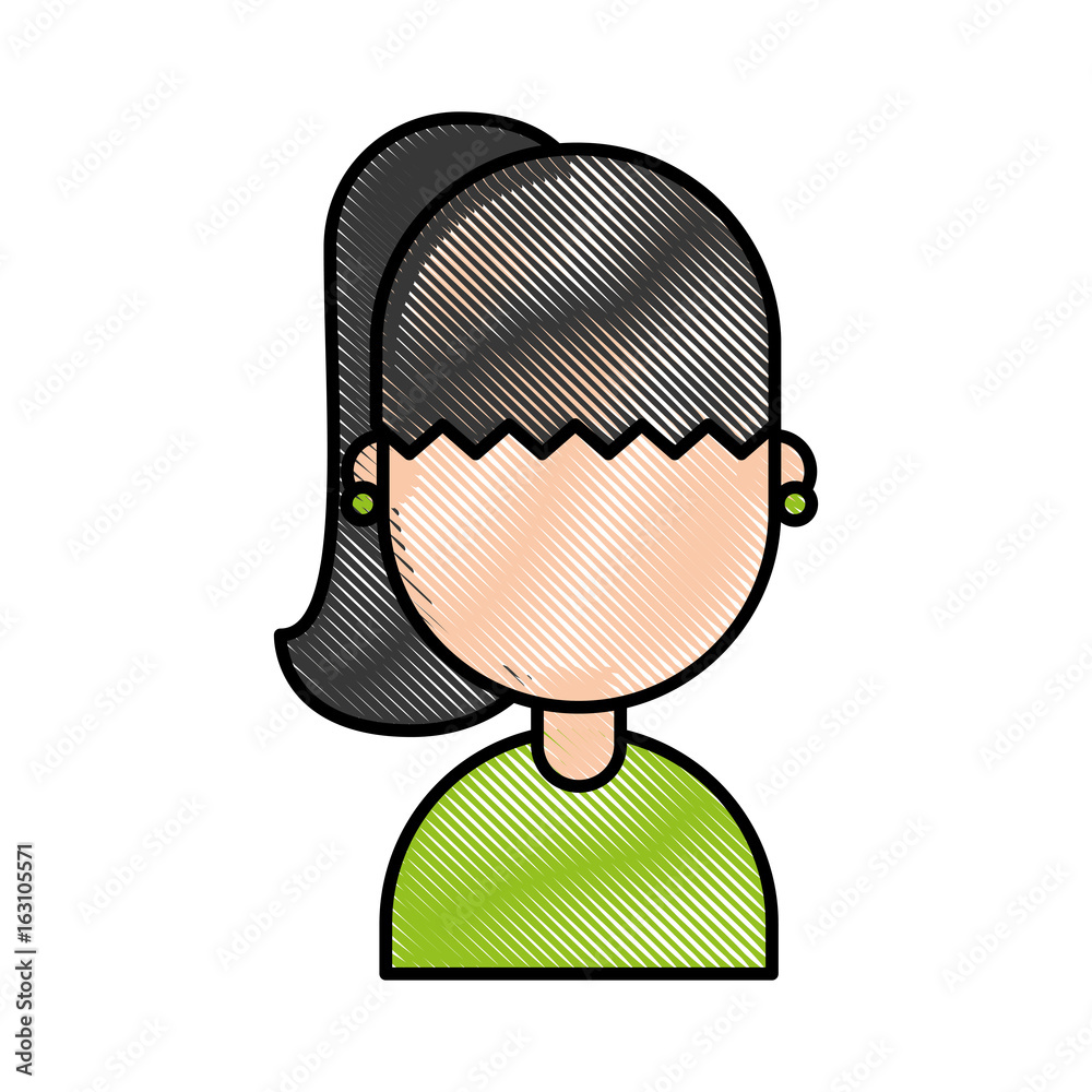 cute young girl avatar character vector illustration design cute young girl avatar character vector illustration design