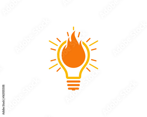 Fire Idea Icon Logo Design Element